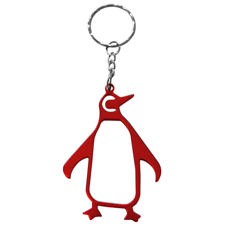 Penguin Red Bottle Opener Keyring