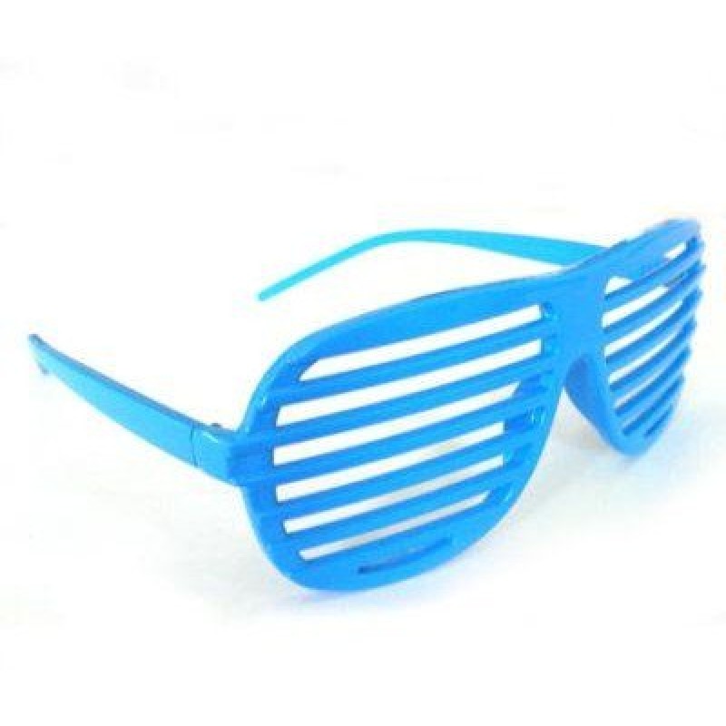 Dark Blue Shutter Shades Fun Novelty Plastic Party Sunglasses