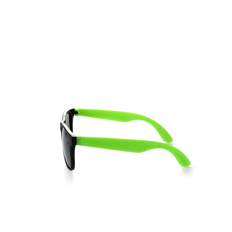 Black and Green Retro Drifter Style Sunglasses Unisex