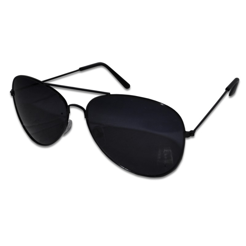 Black Flight Style Mirrored Sunglasses